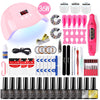 Poly Nail Gel Kit With 54W UV Lamp