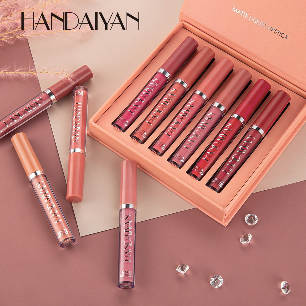 6Colors/Sets Fashion Liquid Lipstick