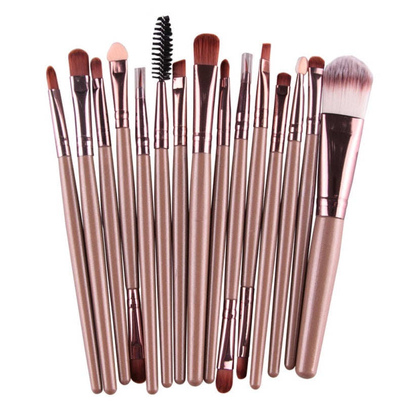 15 Pcs Brush Makeup Kit