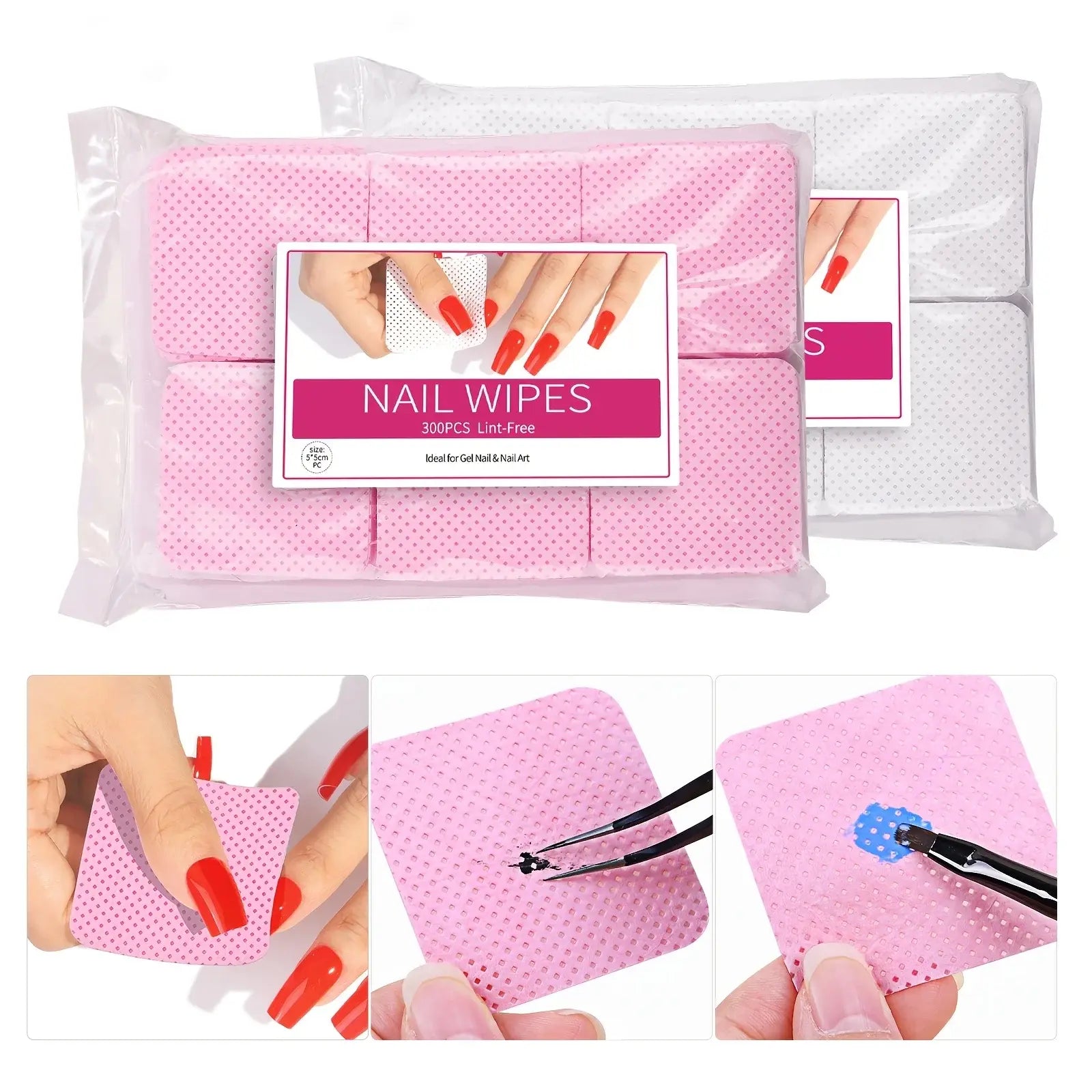 Dissolving Wipes for Nail Polish Removal Non-Woven Pads for Miles Salon